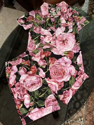 DOLCE & GABBANA Girls Rose Print Suit Blouse And Short - Image 1 of 4