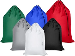 12 Jumbo Heavy Duty Nylon Laundry Bags Locking Drawstring Closure 30x40 - Picture 1 of 5