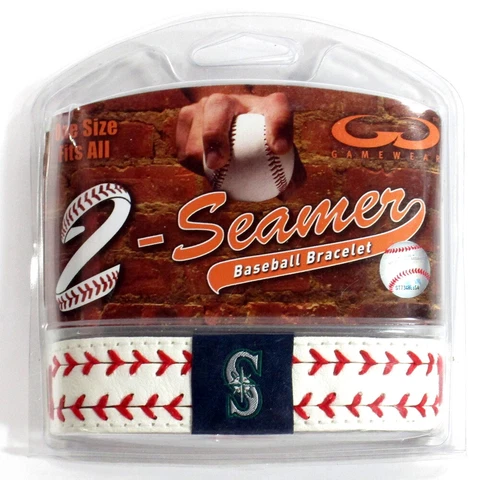 Gamewear 2-Seamer Baseball Bracelet 1" One Size - Seattle Mariners - New Cover