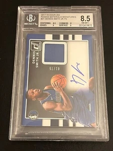 2017-18 PANINI DONRUSS JERSEY (BLUE) AUTO DENNIS SMITH JR. RC #01/75 NO. RS-DS - Picture 1 of 2