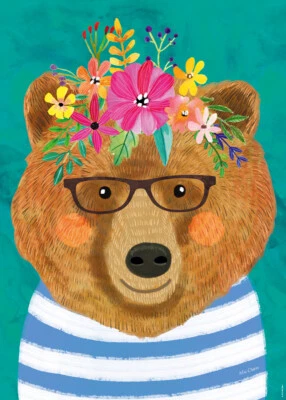 Heye Floral Friends, Gentle Bruin 1000 Piece Jigsaw Puzzle By Mia Charro - Image 1 of 2