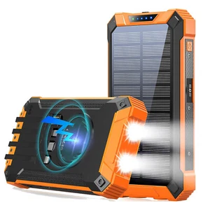 Solar Charger Power Bank 42800mAh Portable Charger Power Bank External Battery - Picture 1 of 10