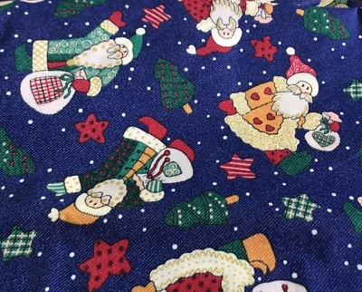 PATCHWORK SANTA  COTTON FABRIC  BY THE YARD - Image 1 of 4