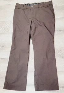 LEE Womens Regular Fit Trouser Pant Size 16 Medium Brown Mid Rise Flex Motion - Picture 1 of 12