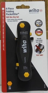 Wiha 35197 Folding 9 Piece PocketStar SAE Hex-Key Set - Picture 1 of 1