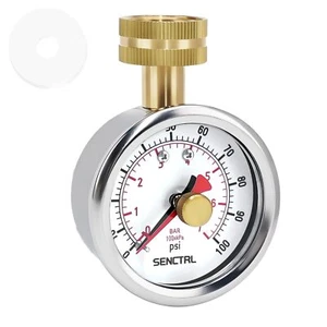 0-100 PSI Water Pressure Test Gauge 3/4 Inch GHT Female Thread Pressure Gauge - Picture 1 of 8