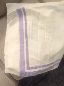 POTTERY BARN KIDS White Lavender HARPER Blackout Curtain Panels 44”X84” Set Of 2 - Picture 1 of 3