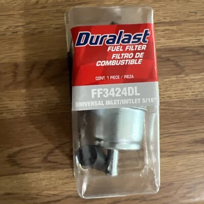 DURALAST #FF3424DL FILTRO DE COMBUSTIBLE EN LÍNEA - ENTRADA/SALIDA 5/16" Foto 1 de 3