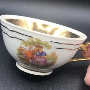 Vintage Seltmann Weiden Bavaria Teacup Renate Romantic Gold Inlay Weidess“Pearl” - Picture 1 of 17