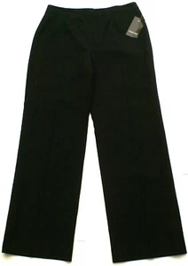 JONES WEAR Women's 10 Black Dress Pants Flat Front, Straight Leg (32X31), NEW - Picture 1 of 3