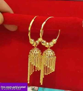 Bollywood south India gold plated Jhumka For Girls and Women traditional wear - Picture 1 of 6
