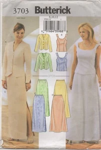 Butterick Sewing Pattern 3703 Jacket Top Skirt Long Fitted Evening Size 8-12 NEW - Picture 1 of 13