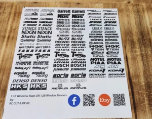 1:10 Scale - RC Car Sponsor Decals - Picture 1 of 41