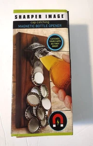 Sharper Image Cap Catching Magnetic Bottle Opener Beer Man Cave Bar Wall Mount  - Picture 1 of 11