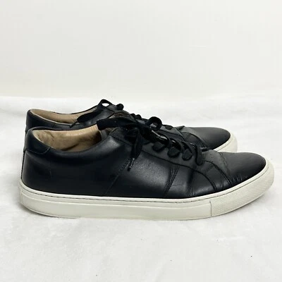 Zapatos Tenis Greats Brooklyn Royale Para Hombres Talla 10.5 Cuero Negro Hechos en Italia Foto 1 de 4