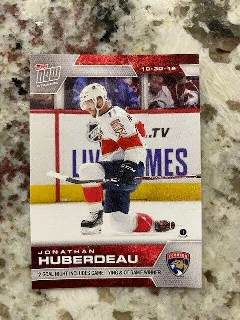 2019-20 TOPPS NOW NHL STICKER WEEK 5 FLORIDA PANTHERS JONATHAN HUBERDEAU #37 - Image 1 of 1