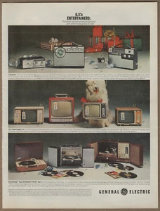 1963 General Electric Ideas de Regalo de Navidad Perro Pastor Anuncio Impreso Radio TV Fonógrafo - Imagen 1 de 6