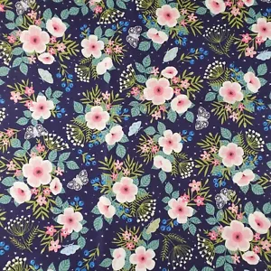 Telas de acolchado de algodón Meadow Flowers Midnight Windham 51" (1 yarda 15") - Imagen 1 de 4