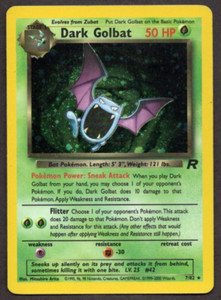 Dark Golbat - Team Rocket: Holo Rare 7/82 (2000) Pokémon TCG WoTC - LP-NM