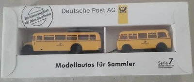 Brekina Modellautos 1:87 Postserie 7 MAN Busse 2 Stk. come nuovo - Immagine 1 di 3