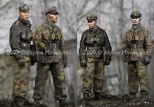 Alpine Mins 35077 Joachim Peiper + NCO WW2 2 fig set 1/35th Unpainted kit - Picture 1 of 1