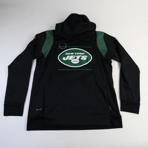 New York Jets Nike NFL On Field Apparel Dri-Fit Sweatshirt Men's Black Used Cover