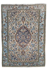 Hand Knotted Vintage Pashmin Koum Pictorial Wool Area Rug 5 x 3 Ft (1774 Ger-4) - Picture 1 of 8