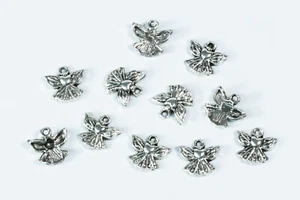 Colgante ángel de la guarda mini 10 ud. 11,5x12,5mm Angel Charm pulsera de mendicidad, A-54 - Imagen 1 de 1