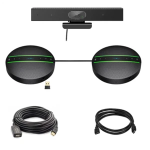 Cámara web 1080p profesional/altavoz premium cadena margarita paquete y kit de cable - Imagen 1 de 23