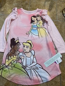 Disney Princess Girl's Long Sleeve Pink Pajamas Nightgown Size 8, NWT - Picture 1 of 5