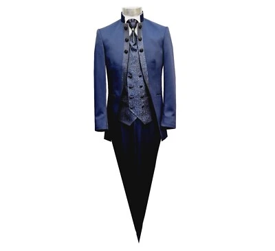 Herren Cutaway Anzug Gehrock Gr.58 navyblau - Bild 1 von 4