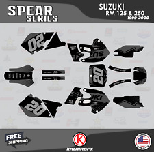 Graphics Kit for SUZUKI RM125 RM250 1999 2000 99 00 Spear Series - Smoke