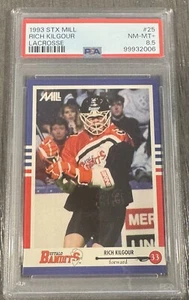1993 STX MILL Lacrosse #25 Rich Kilgour Rookie PSA 8.5 (NM-MT+) Buffalo Bandits - Zdjęcie 1 z 2