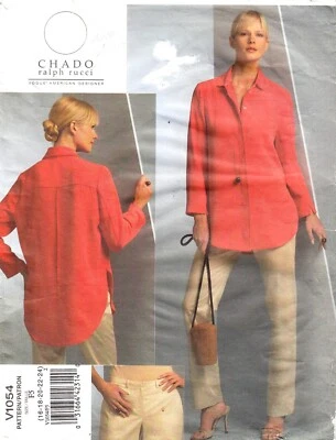 Vogue 1054 pattern Chado Ralph Rucci uncut plus size 16-24 shirt & pants - Image 1 of 2
