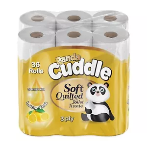 Panda Kuschelweiche gesteppte Toilettenpapierrollen super Qualität Taschentücher 3 lagig nachhaltig - Bild 1 von 7