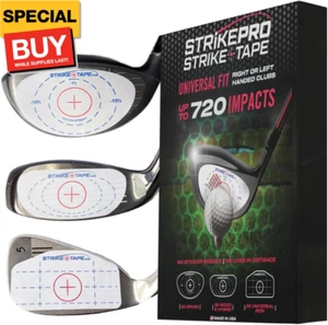 Strike-Tape Golf Club Impact Tape. Universal Club Face Stickers Drivers/Hybrids/ - Picture 1 of 6
