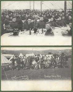 Die Gloucestershire Husaren im Cheddar Camp 1904. 2 Postkarten. - Bild 1 von 4