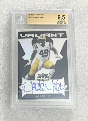 2018 Leaf Valiant Navy /25 Arden Key #BA-AK1 BGS 9.5/10 Auto GEM MINT Auto RC - Image 1 of 2