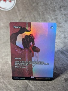 MTG, Ponder (#0013), Marvel Universe, Foil, NM Full Art Mythic - Picture 1 of 5