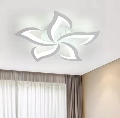 Plafoniera LED 60W Moderno Luce Bianca Fredda Lampadario Fiore Soggiorno Camera  - Immagine 1 di 4