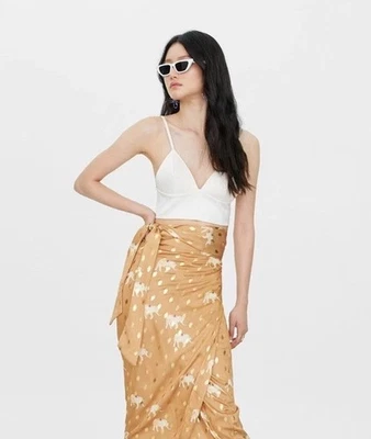 Never Fully Dressed Elephant Jaspre Wrap Skirt with gold fleck XL Retail $125. - Image 1 of 4
