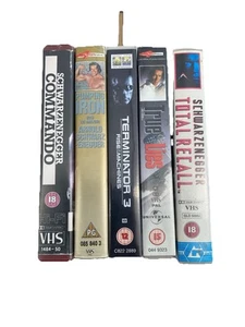 VHS ARNOLD SCHWARZENEGGER 5 COLLECTABLE VINTAGE PRE-OWNED - Picture 1 of 18
