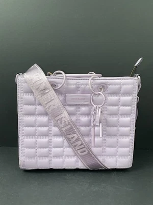River Island Lilac Quilted Tote Shoulder Strap Metal Top Handles PT - image 1 of 4