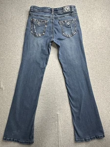 Cowgirl Hardware Jeans Girls 14 Bootcut Western Sequin Rhinestone Pocket Denim - Picture 1 of 17