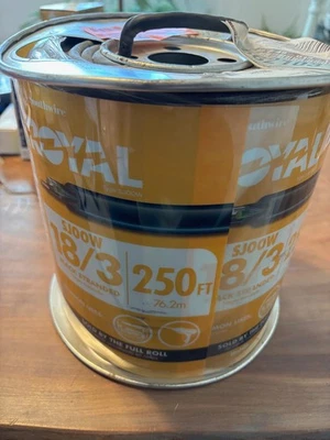 Southwire 250 ft 18/3 SJOW Black CU Portable Power Cord 300V 55811744 - Image 1 of 4