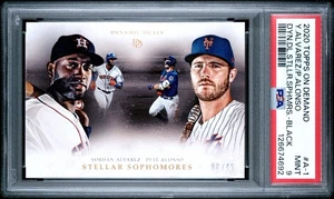 Pete Alonso Yordan Álvarez 2020 Topps Dynamic Duals Matchups Negro#/45 PSA 9 Pop 1 - Imagen 1 de 3