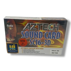 Karta dźwiękowa AZTECH SC16-3D Multimedia Plug & Play Windows 95 Vintage Retro Tech - Zdjęcie 1 z 6