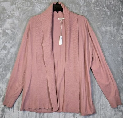 Nuevo con etiquetas Cárdigan Essentials Milano Frente Abierto Cuello Chal Mujer XL Nostalgia Rosa Foto 1 de 4