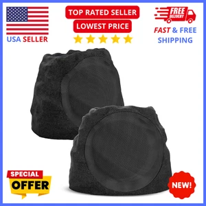 Outdoor Bluetooth Rock Speakers 2 Pack – Waterproof Solar Wireless Patio Audio - Picture 1 of 7