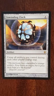 Unwinding Clock New Phyrexia EX/LP #164 MTG Magic the Gathering Artifact Rare - Image 1 of 2